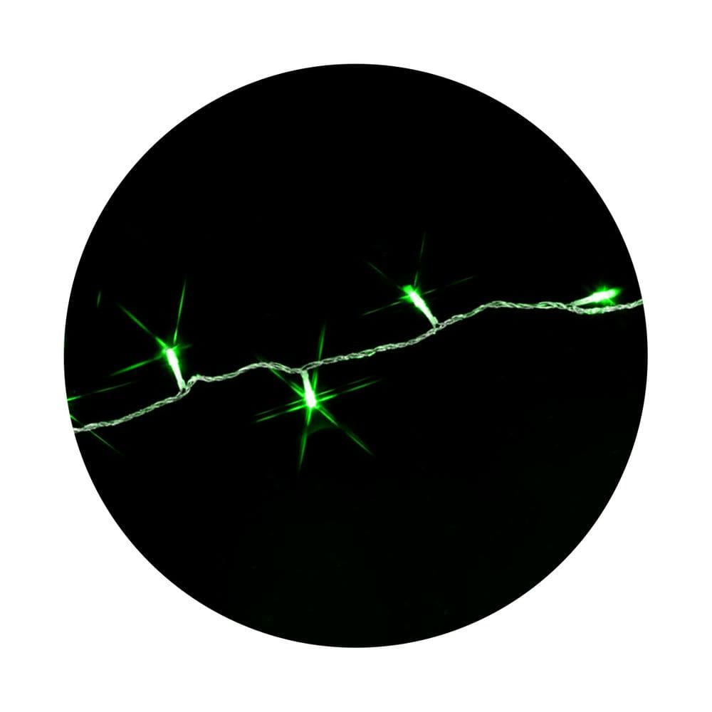 Cordão Com 50 Lampadas De Led Formato Pequena Gota 5 Metros Fio Crystal Cores:Verde