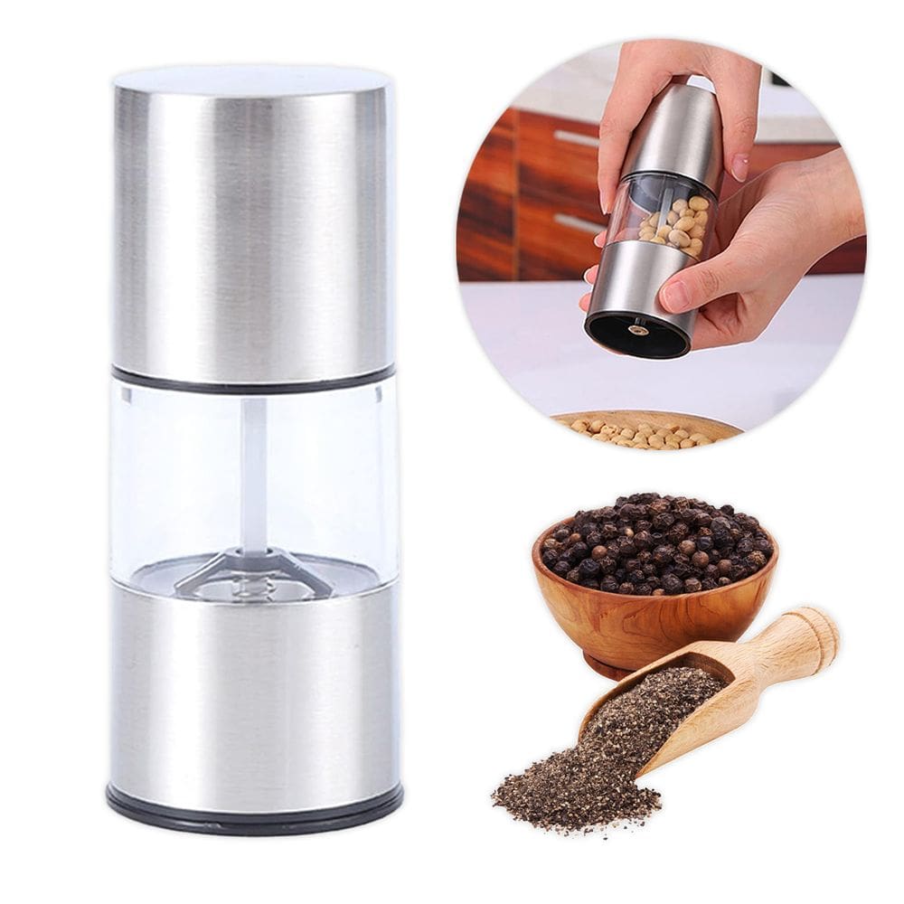 Moedor de Pimenta e Sal Manual Gourmet Aço Inox