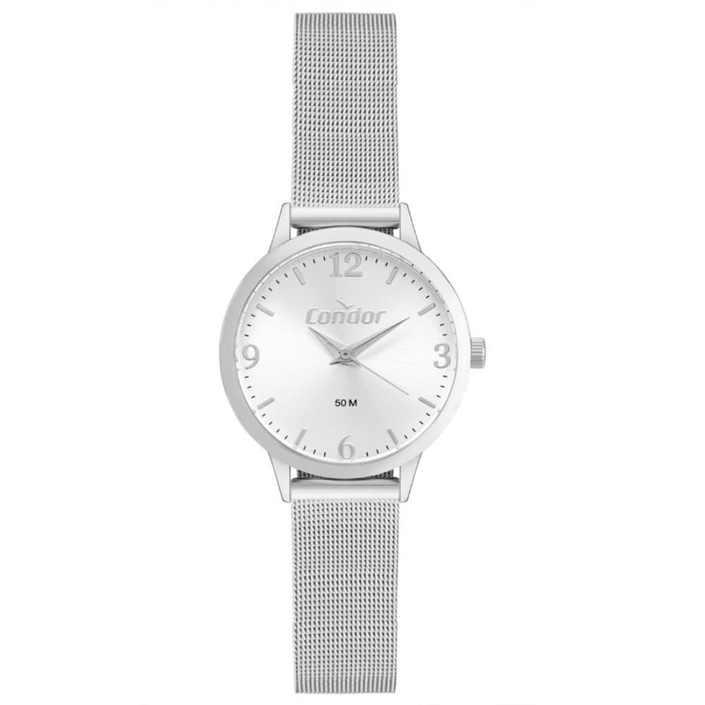 Relógio Condor Feminino Ref: Co2035ncw/4k Casual Mesh Prateado
