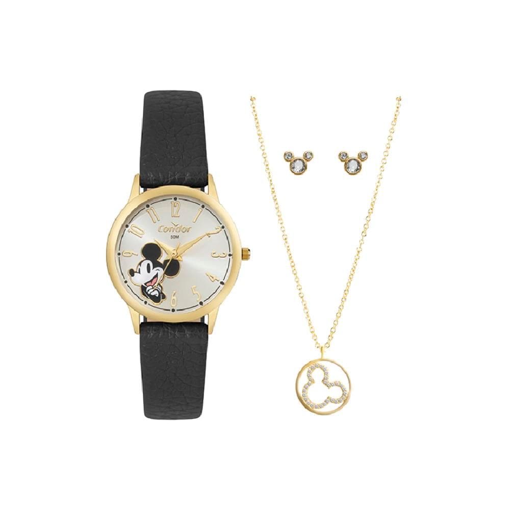Relógio Condor Feminino Ref: Co2035nku/k5k Dourado Mickey + Semijoia