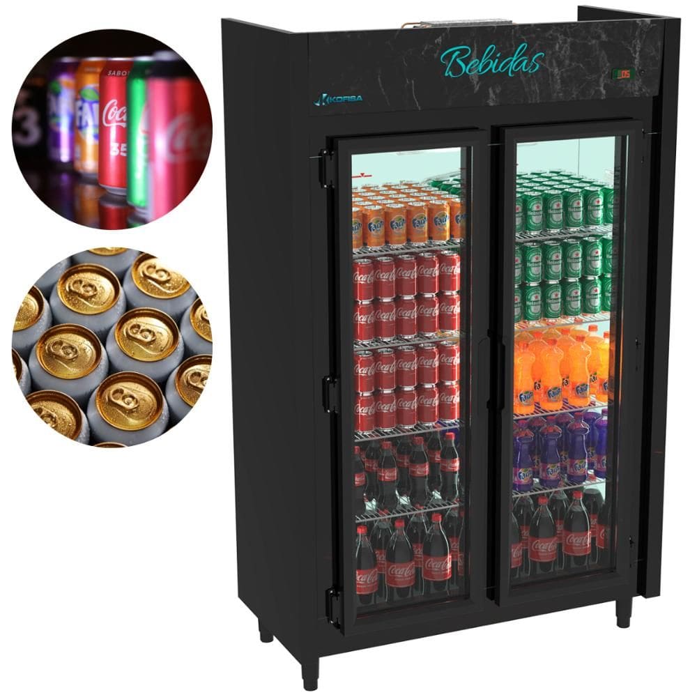 Refrigerador Expositor 890 Litros 2 Portas Auto Serviço Frost Free Para Bebidas Blanc Kofisa