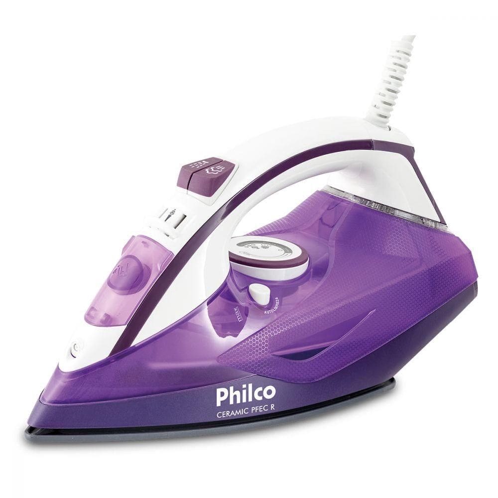 Ferro de Passar a Vapor Philco Ultra Ceramic 1200w 220V Lilas branco