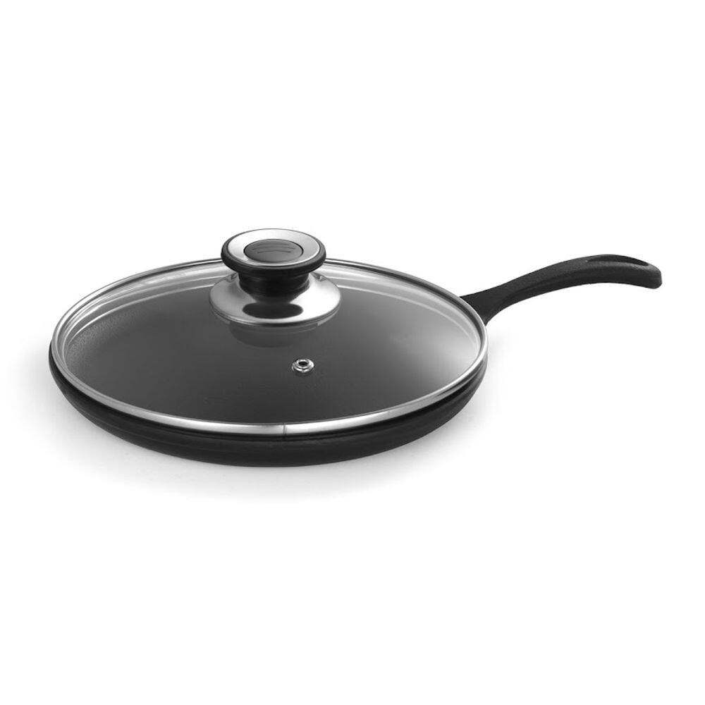 Frigideira Tapioca Cabo Ferro PanelaMineira Tampa Vidro 20cm