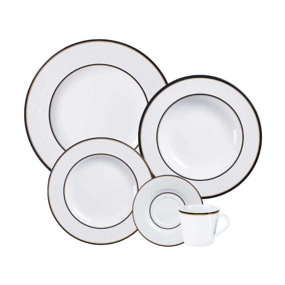 Aparelho de Jantar Tramontina Sienna em Porcelana Decorada 30 Peças