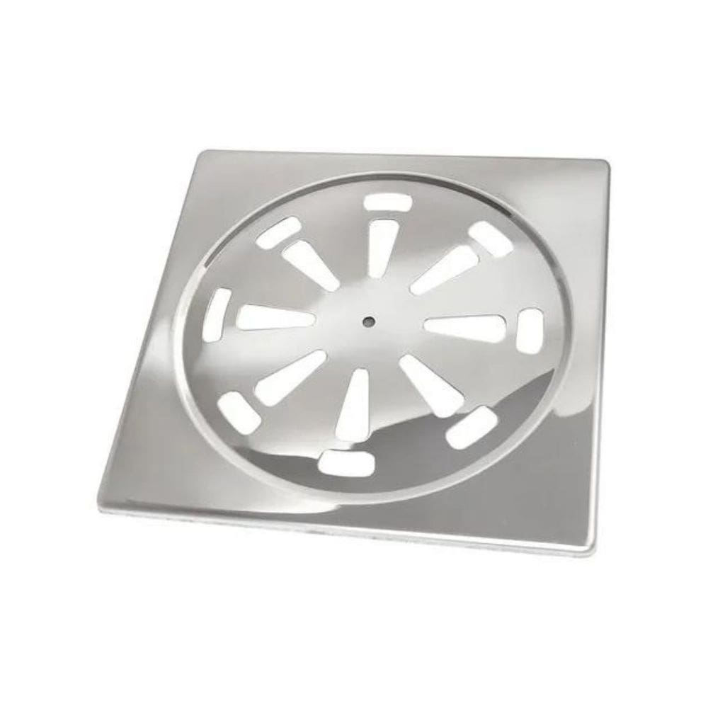 Ralo Tampa Quadrada Grelha 15X15 Inox 201 Lavabos E Banheiro