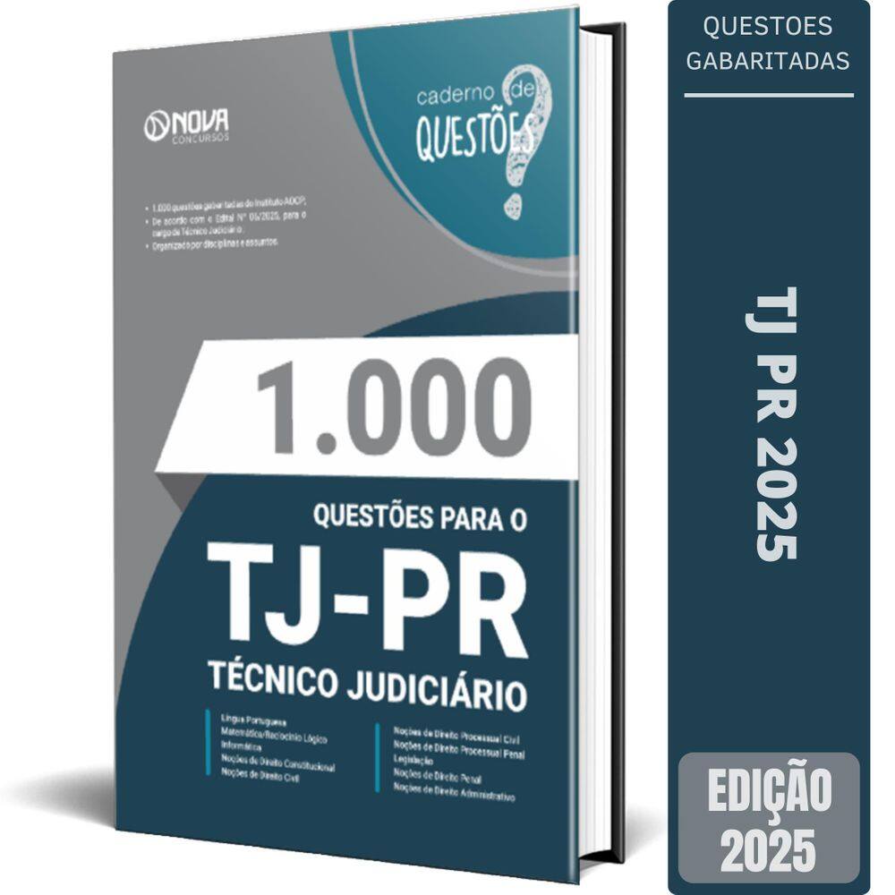 Livro Questões Gabaritadas Tj Pr 2025 - Técnico Judiciário