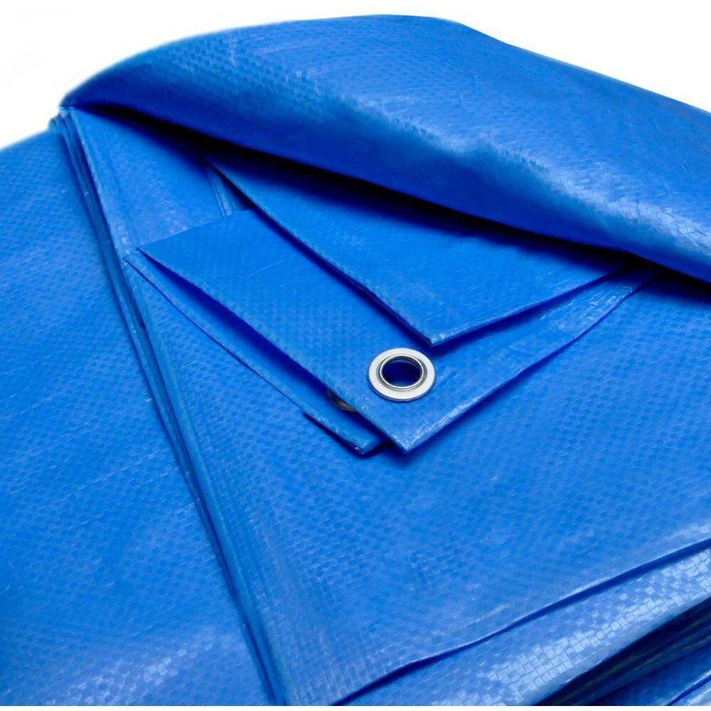 Lona 3x3 Azul 75g - Impermeável - Ilhoses - Uso Geral