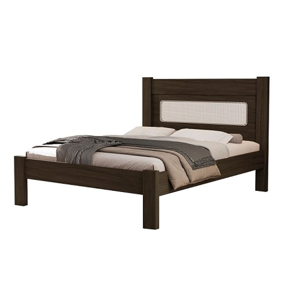 Cama De Casal Clara Chocolate - VJ Móveis
