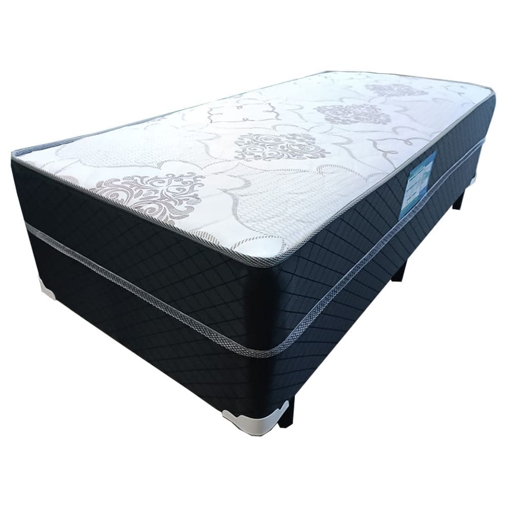 Cama Conjugada Box Solteiro Mola Bonnel 88x188x50cm Puffão