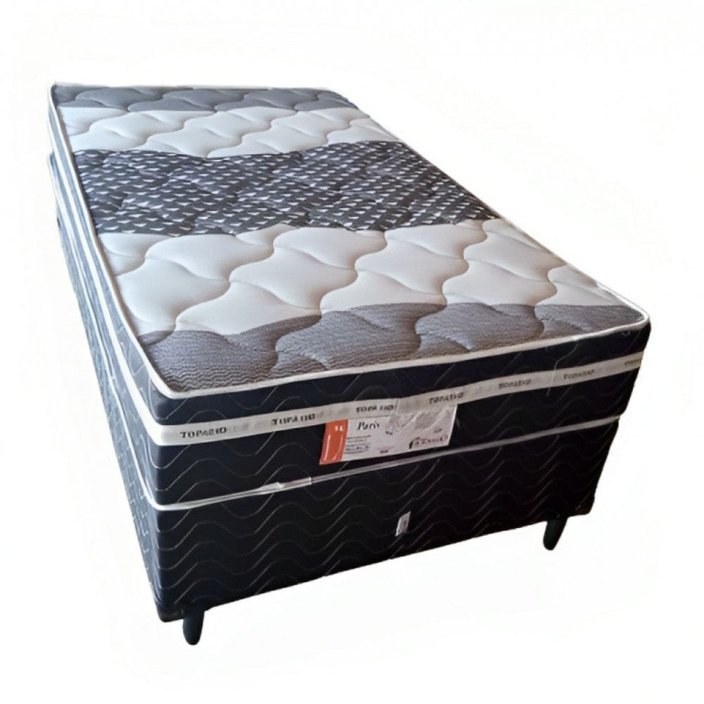 Conjunto Box Paris Solteiro com Molas Ensacadas 88X188X68cm 2024 Topázio