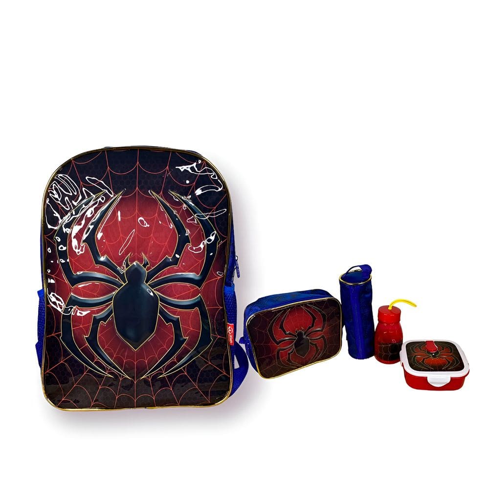 Kit Mochila Escolar com Acessórios Infantil Homem Aranha Cor:Azul