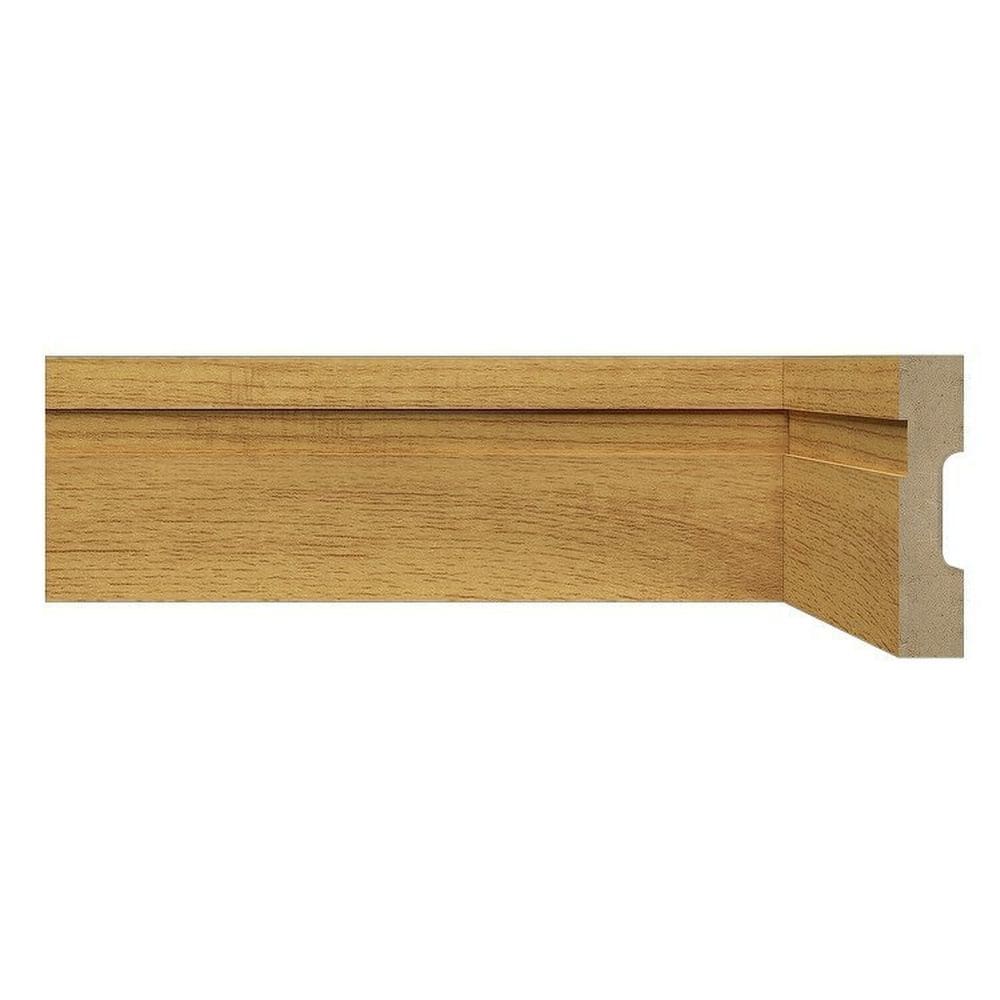 Kit Rodapé de MDF 10 Barras Frisadas de 7cm x 2,40m Rende 24 Metros Moldufama Carvalho Prime