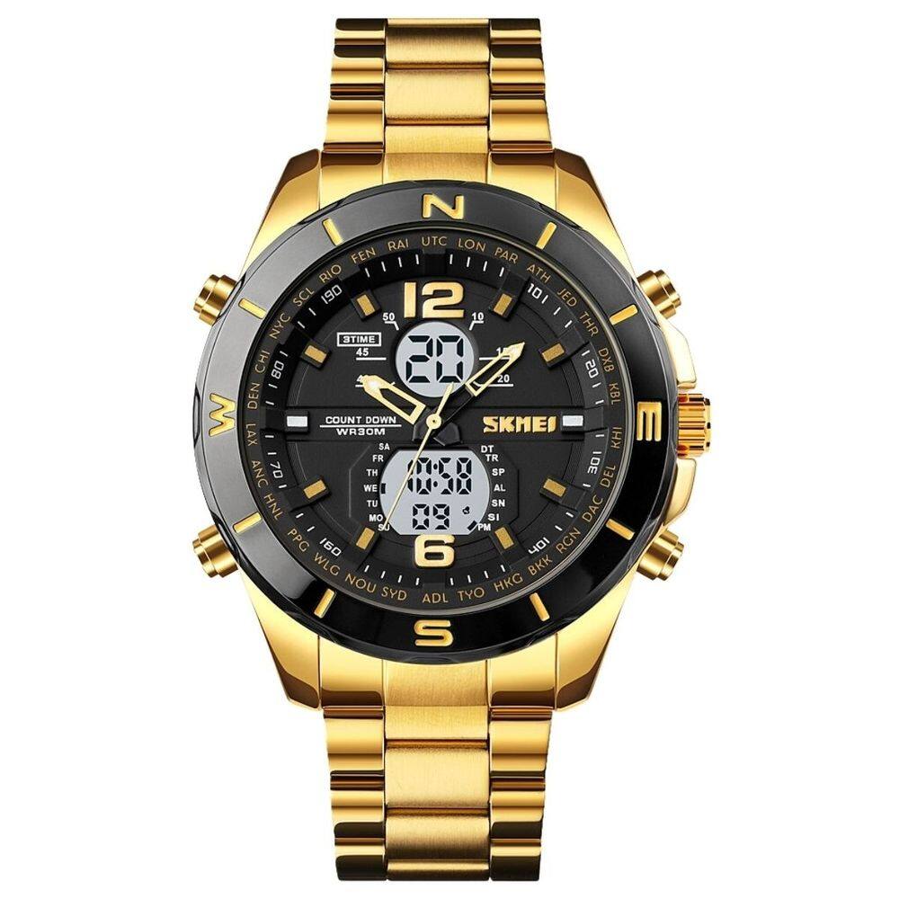 Relógio Masculino Skmei AnaDigi 1670 Dourado