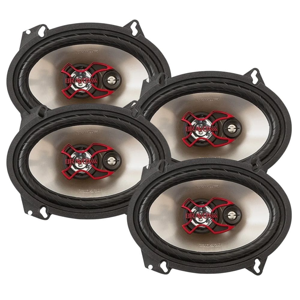 4 Alto falante Bravox Triaxial 5x7 e 6x8 Carro 200 W Rms
