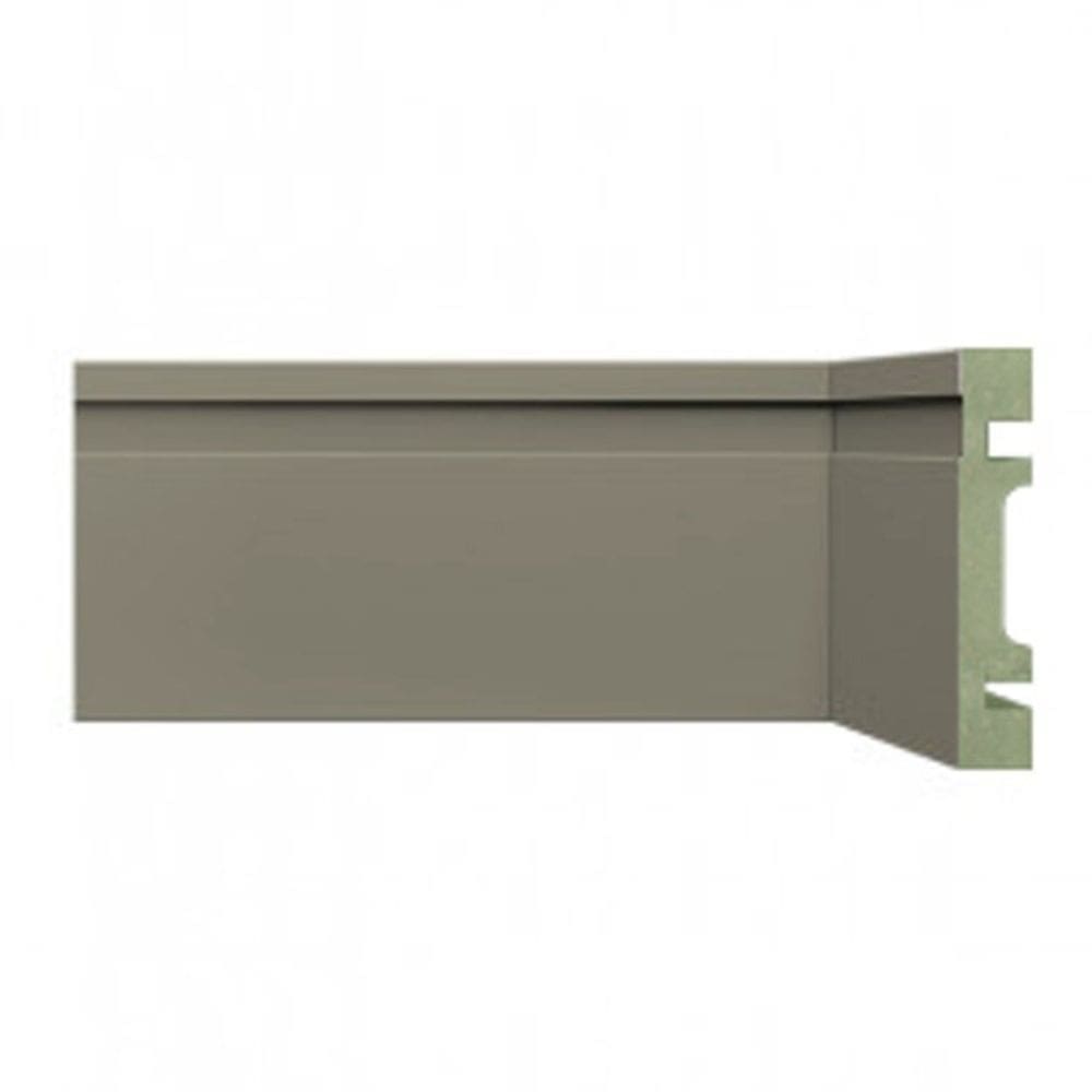 Kit Rodapé de MDF 10 Barras Frisadas de 7cm x 2,40m Rende 24 Metros Moldufama Cinza Titanium