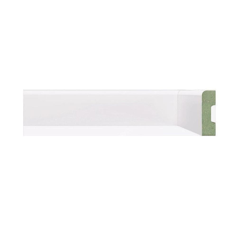 Kit Rodapé de MDF 20 Barras Lisas de 5cm x 2,40m Rende 48 Metros Moldufama Branco