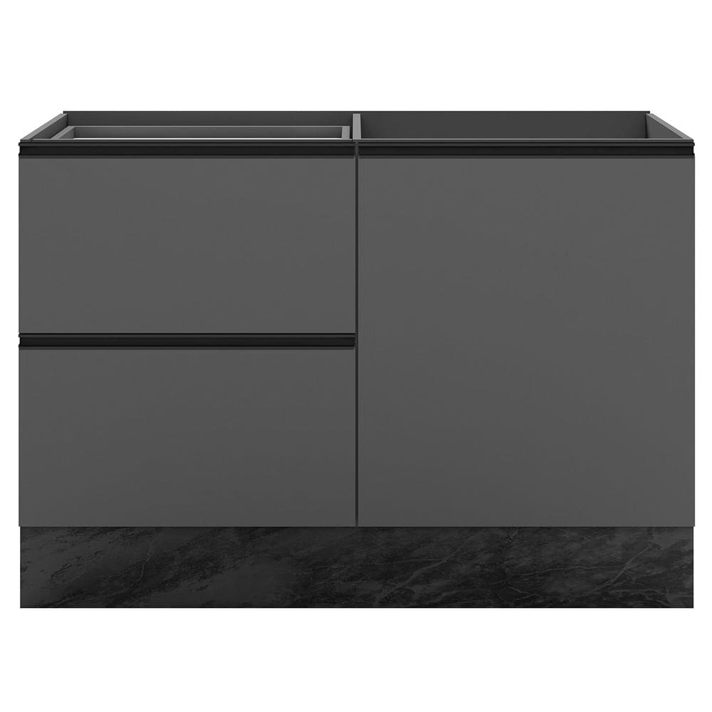 Balcão de Cozinha Para Pia 120cm Grace Grafite Z44 - Mpozenato