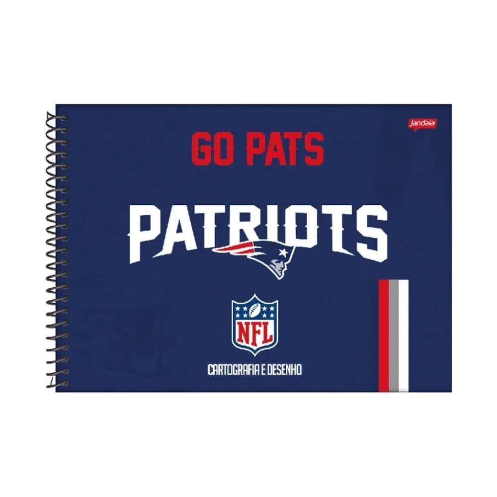 Caderno Cartográfia Desenho 80Fl Nfl Patriots Jandaia