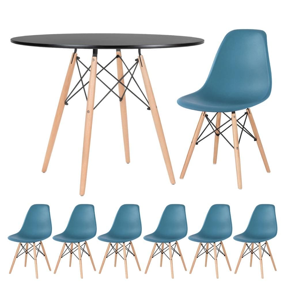 KIT - Mesa Eames 100 cm + 6 cadeiras Eames DSW