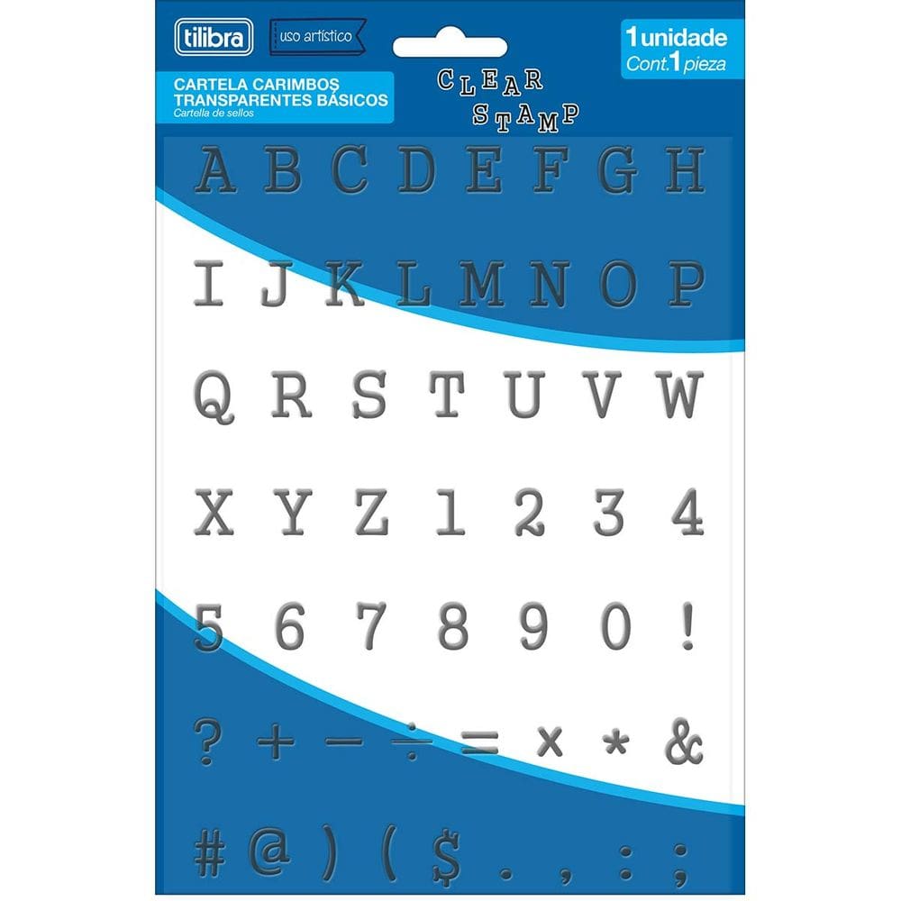 Cartela Carimbos Transparentes 15x20cm Tilibra - Básicos