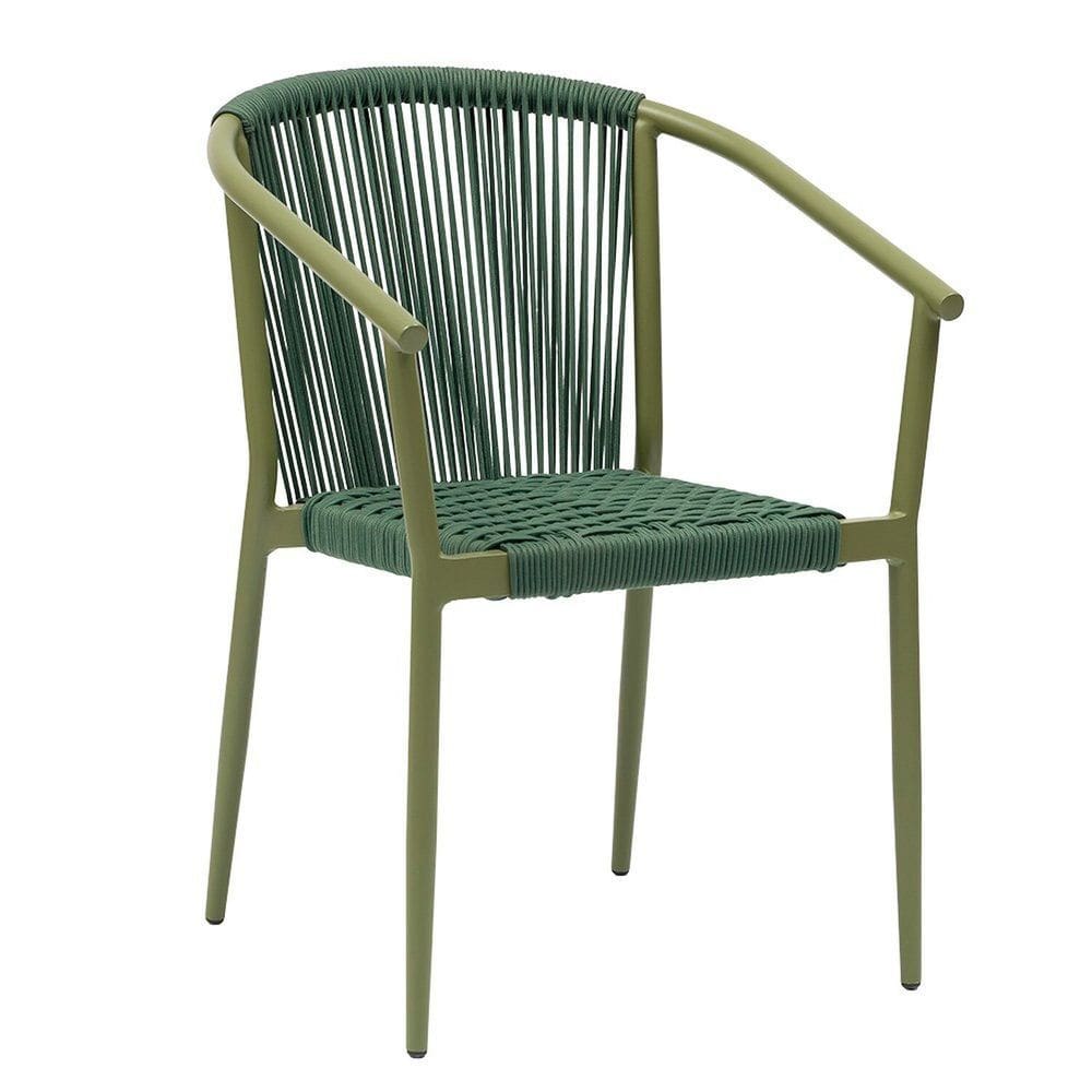 Cadeira para Jardim em Alumínio Oliveta Verde Esmeralda / Verde