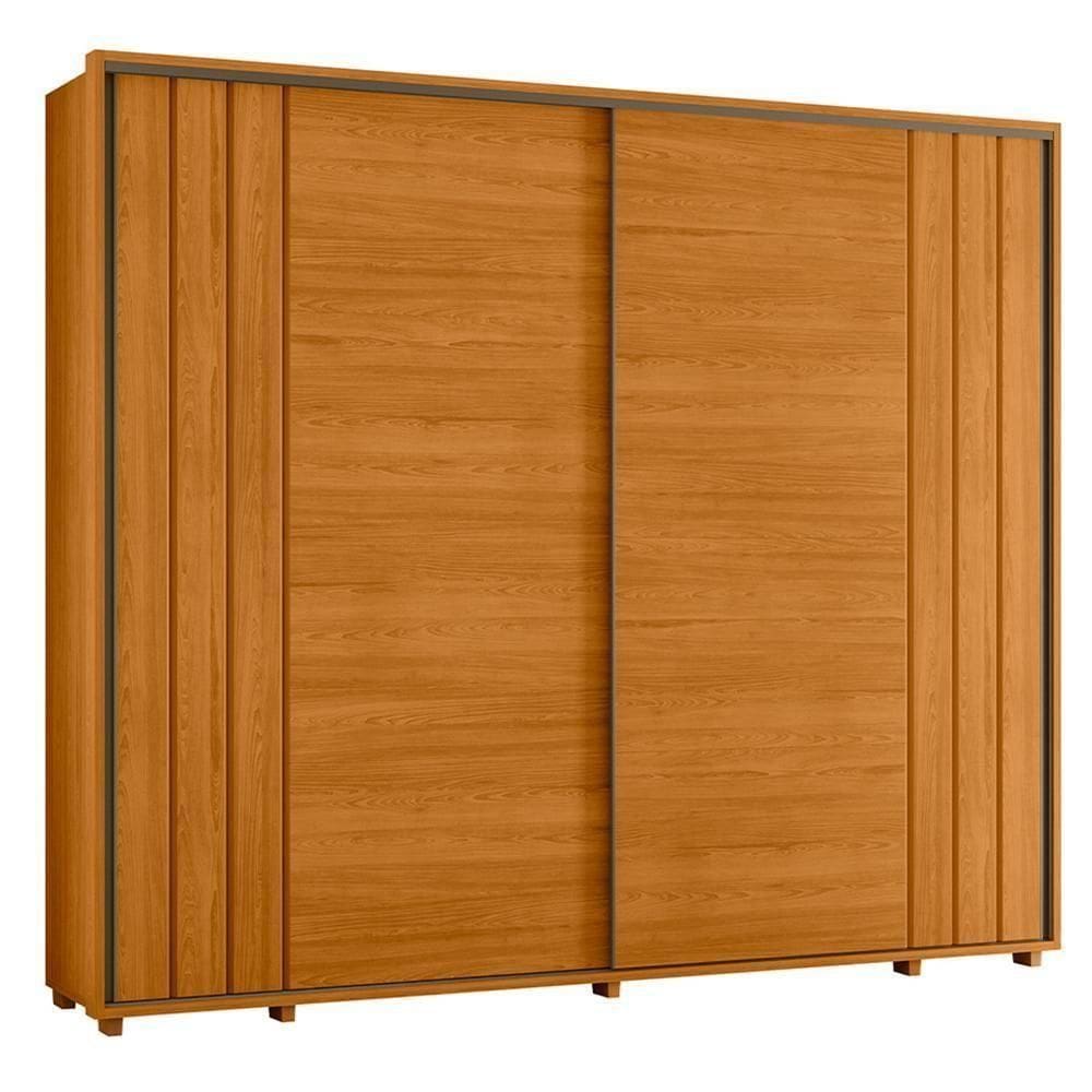 Guarda Roupa Casal Dalí Ripado 2 Portas Deslizantes Cinamomo - Madetec Cinamomo