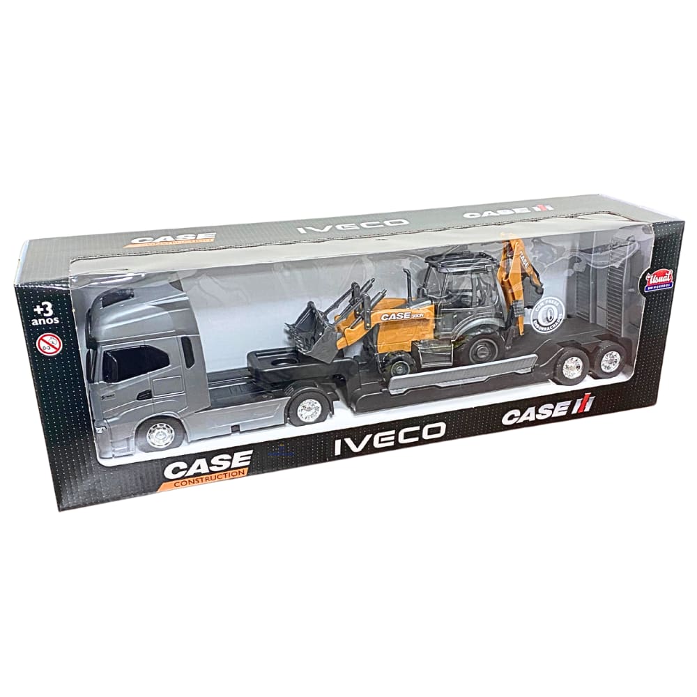 Caminhão Iveco S-Way Plataforma Com Retroescavadeira Case