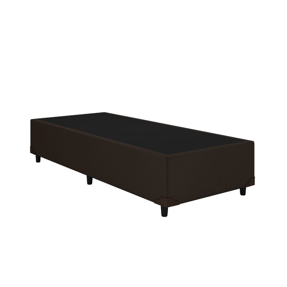 Base Box Solteiro Corino Marrom 88x188 Blindado