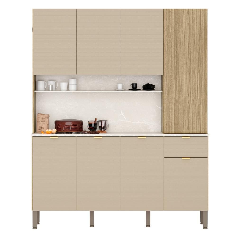 Armário de Cozinha Slow 8 Portas e 1 Gaveta