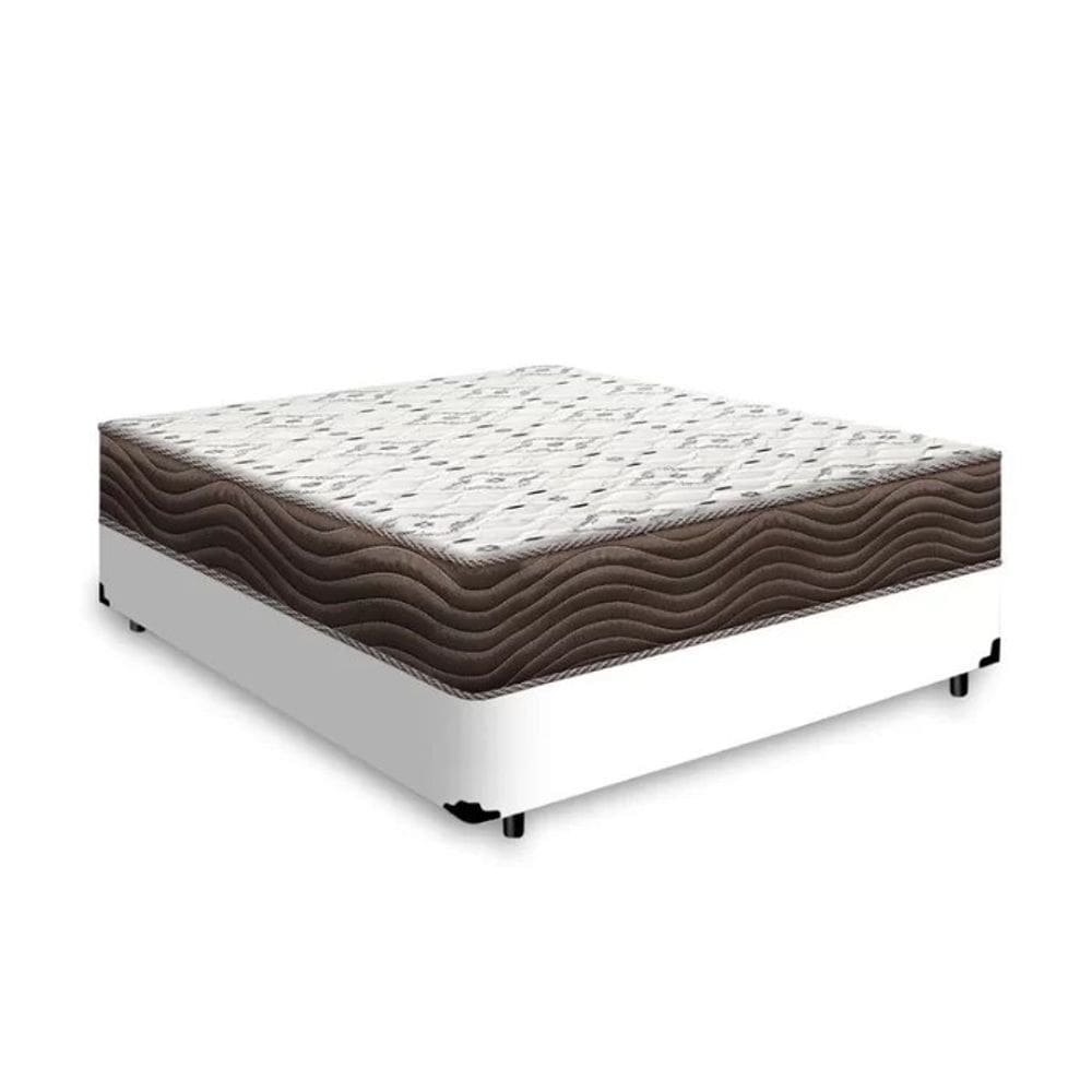 Cama Base Casal Branco Colchão ISO 150 D45 - Ortobom