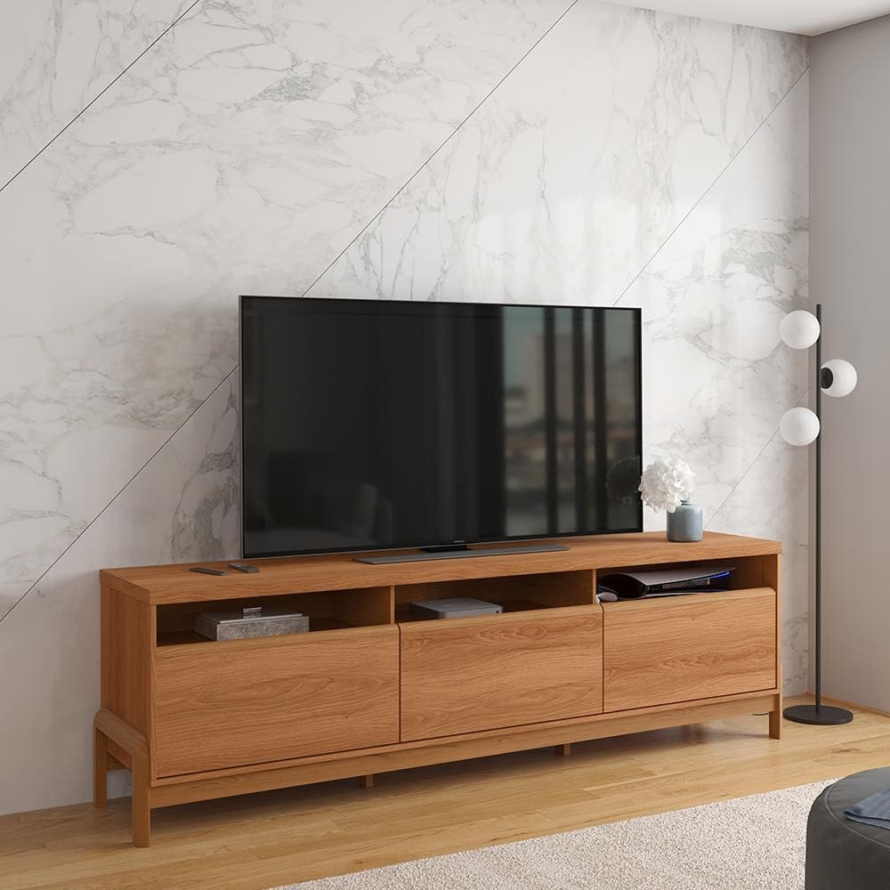 Rack Elegance para Tv até 70 Polegadas 1 Porta e 2 Gavetas 2,13m - Lukaliam Móveis