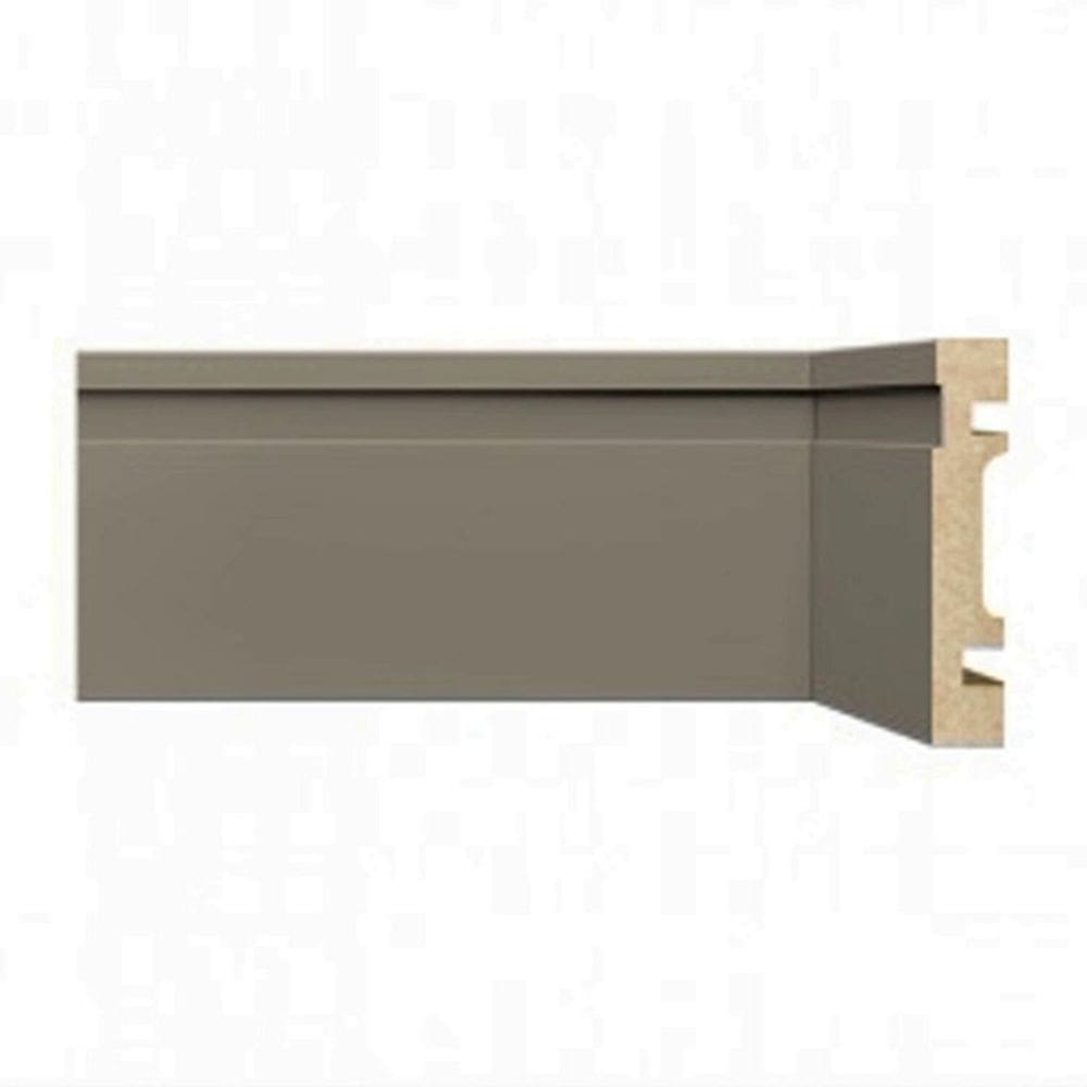 Kit Rodapé de MDF 10 Barras Frisadas de 7cm x 2,40m Rende 24 Metros Moldufama Cinza Titanium
