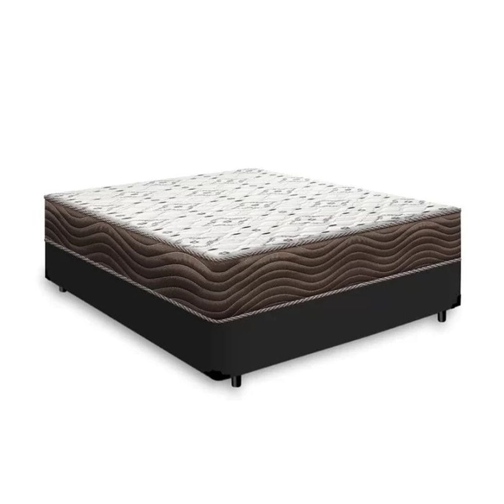 Cama Base Casal Preto Colchão ISO 150 D45 - Ortobom