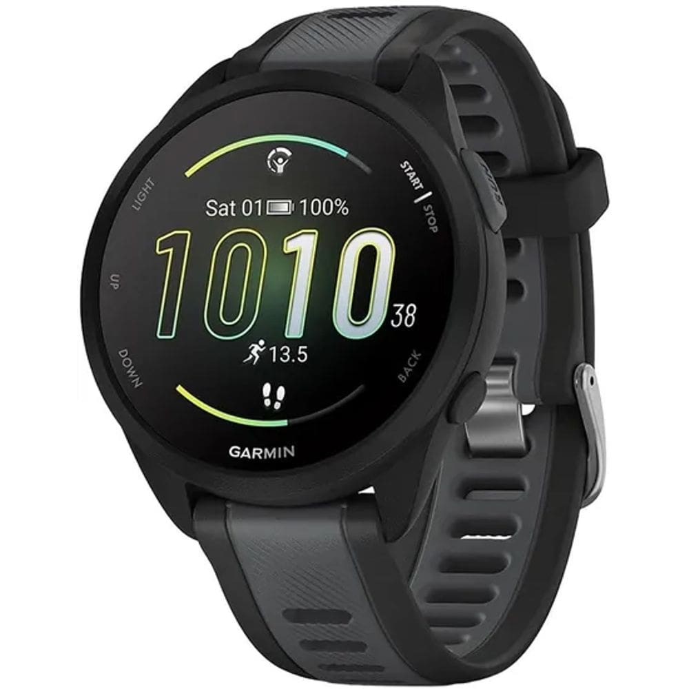 Relogio Garmin Forerunner 165 Music Preto e Cinza Ardosia