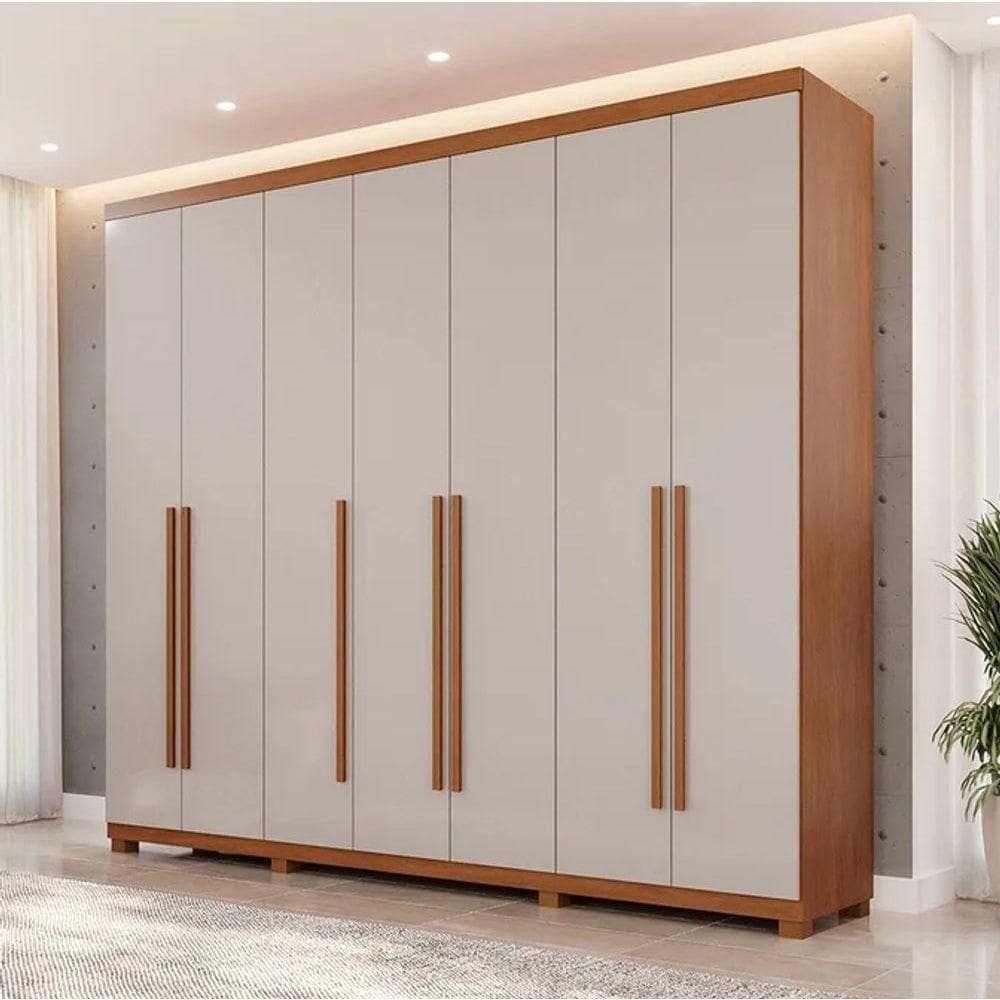 Guarda Roupa Istambul 7 Portas mdf Cinamomo/off Benetil