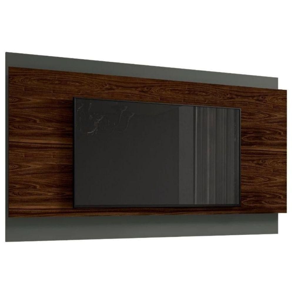 Painel Até 70 Polegadas Estante Life 180 Cm Mobler Cor:marrom Palisandro/ Cinza Régio