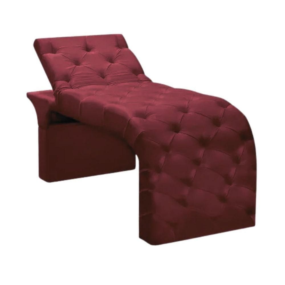 Maca Estofada Estética Cílios Regulável Spa Suede Larissa Cor:bordô