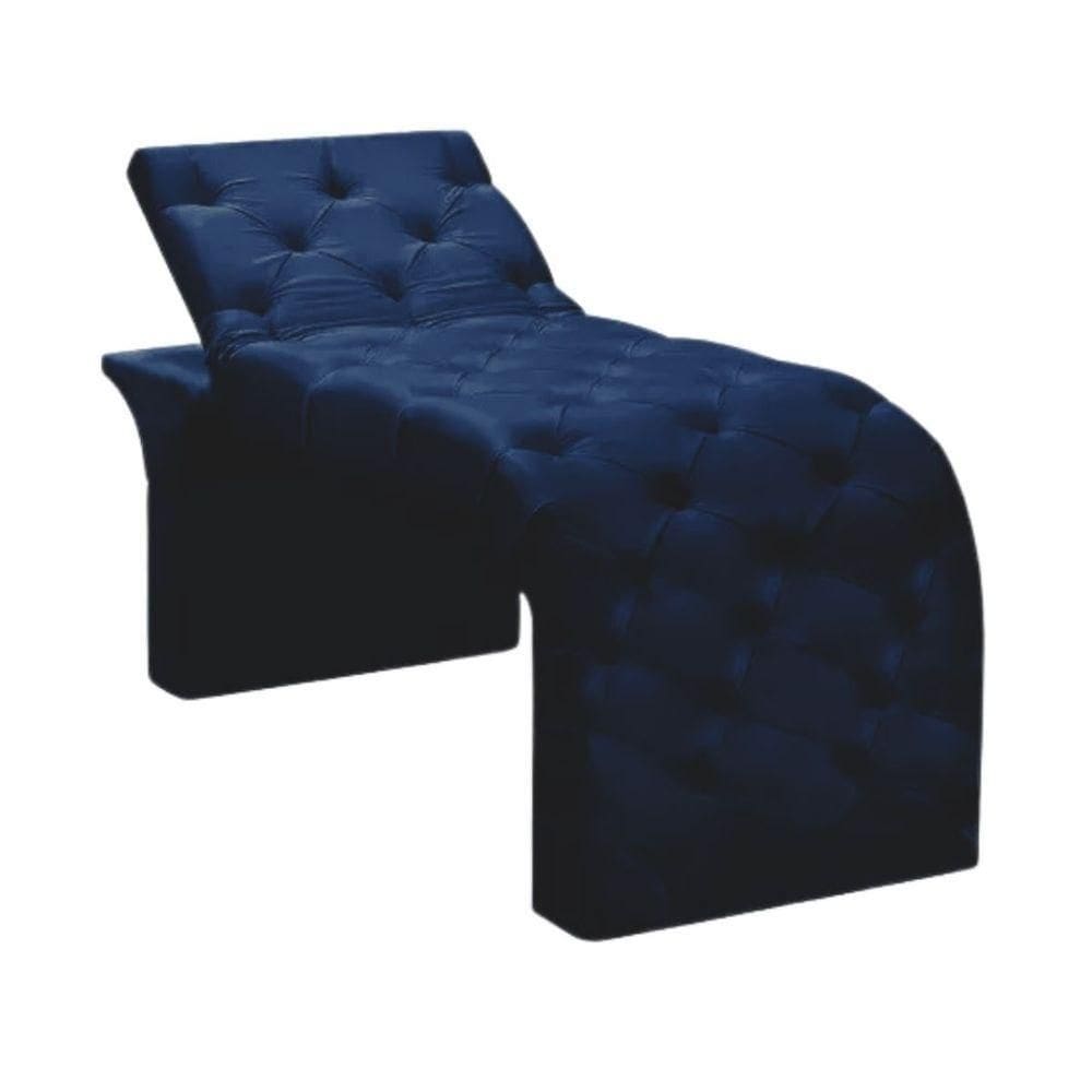 Maca Estofada Estética Cílios Regulável Spa Veludo Larissa Cor:azul Marinho