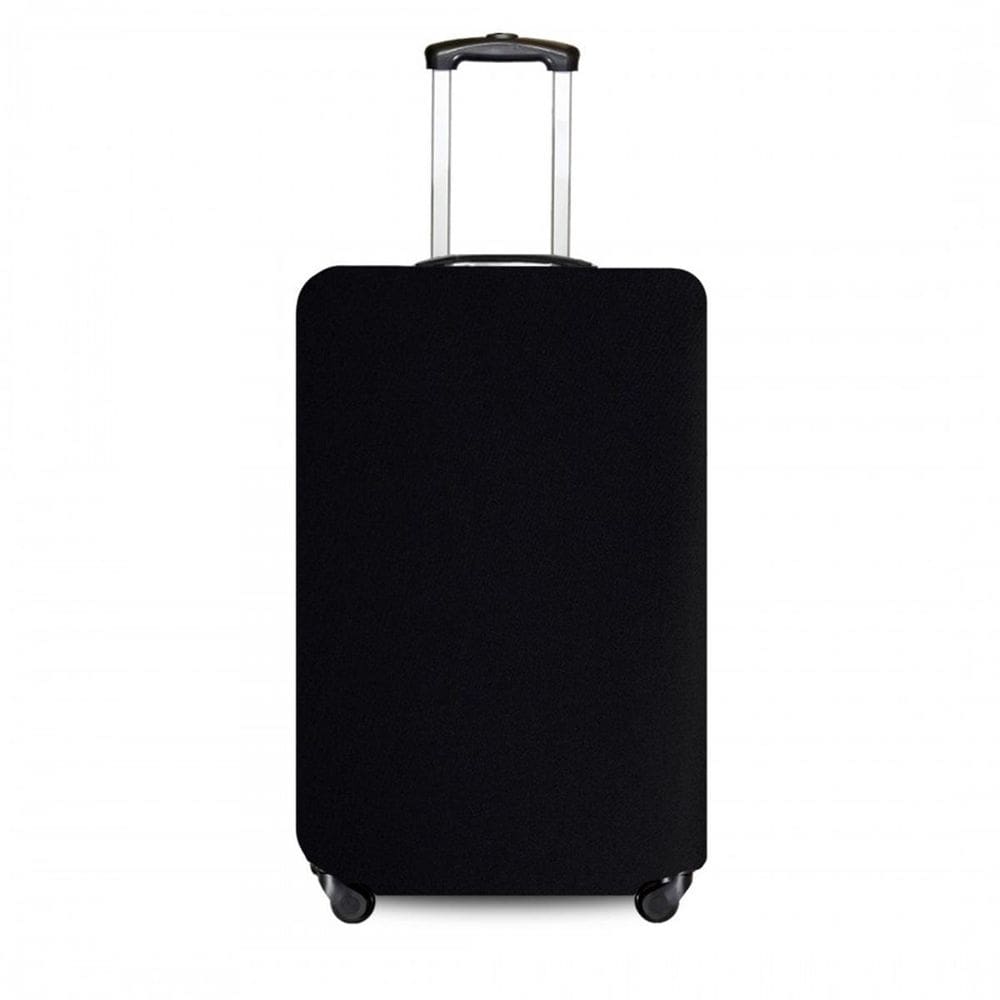 Capa Mala Bagagem Viagem Com Ziper Preta Média 23Kg Elastano