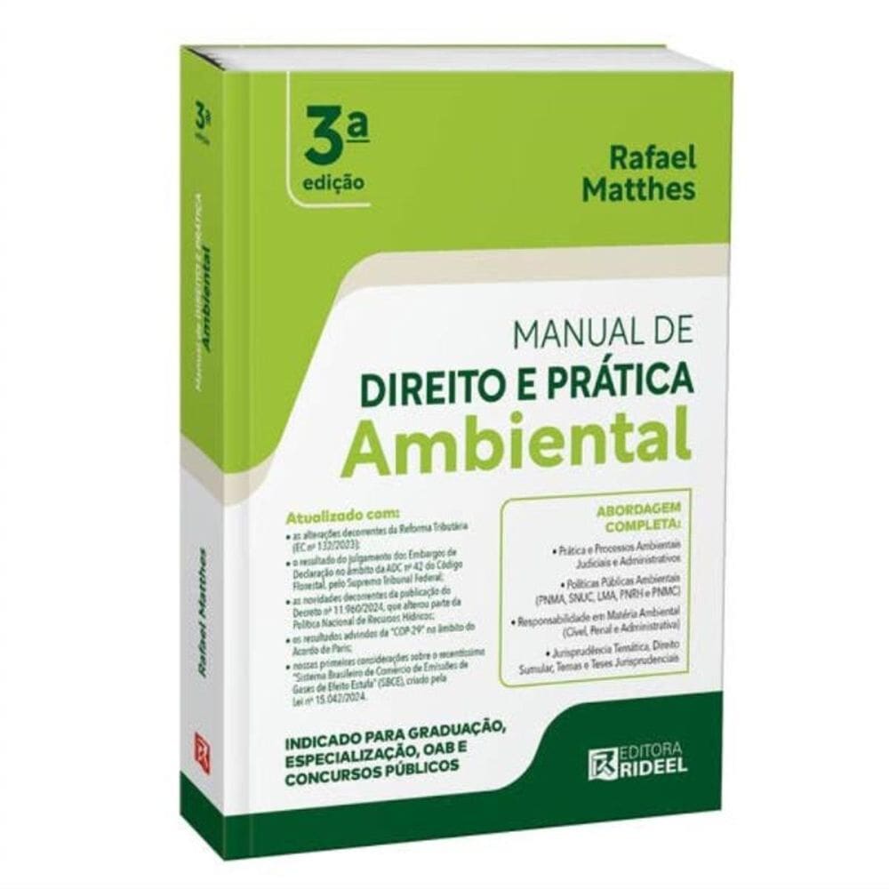Manual De Direito E Prática Ambiental - 3ª Edição - 2025