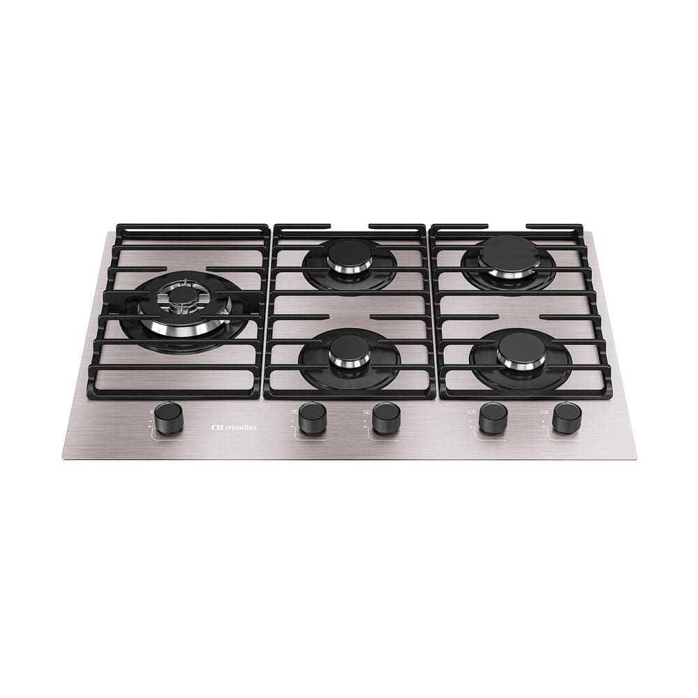 Fogão Cooktop 5 Bocas Ultra Chama MCG5BL Grade Dupla Mesa de Alumínio Mueller