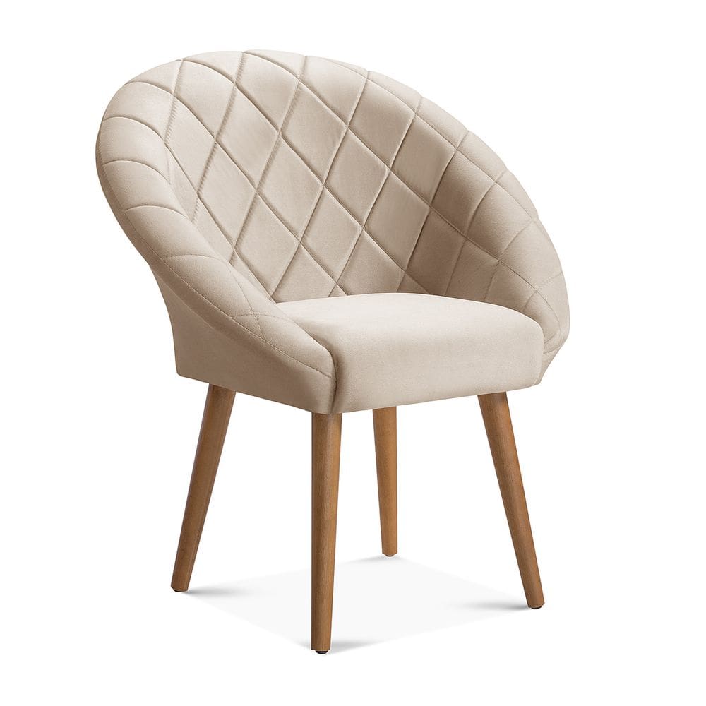 Poltrona Decorativa Emilia Bege