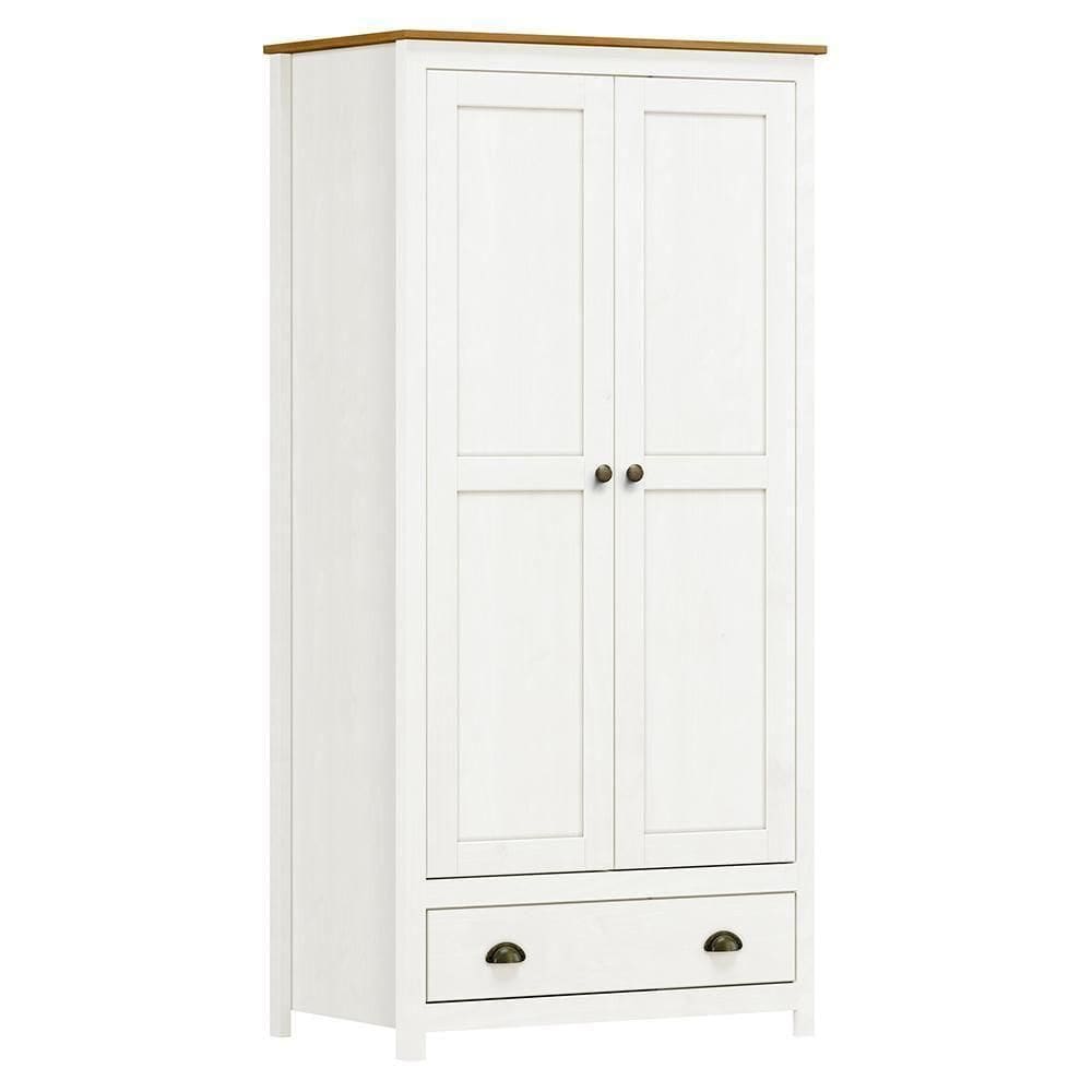 Guarda Roupa Solteiro Topázio 2 Portas E 1 Gaveta Branco-freijó - Finestra Móveis Branco-freijó