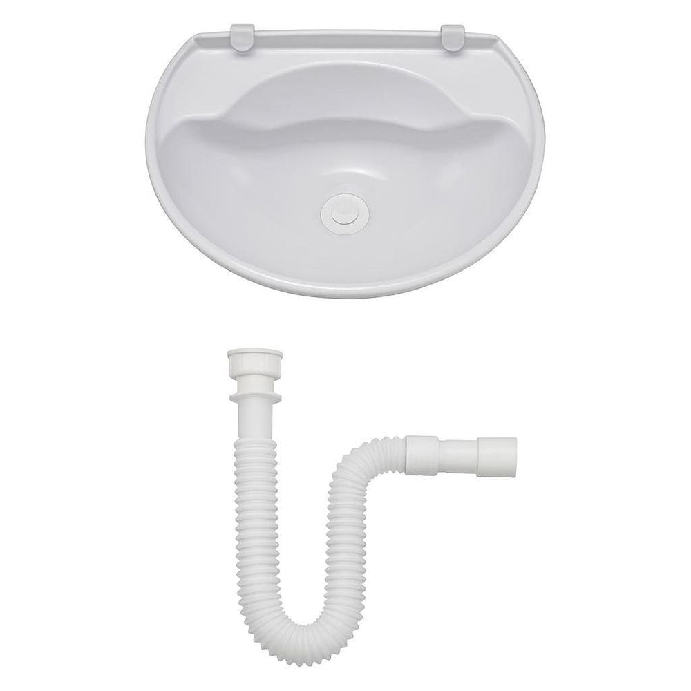 Kit Lavatório Plástico + Sifão Branco