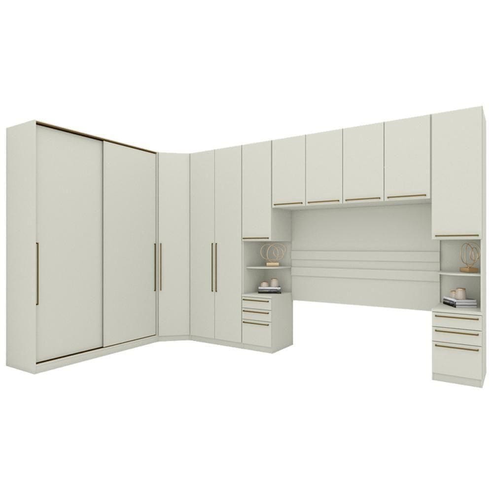 Quarto Casal Modulado Completo 6 Pecas Seletto Areia Henn Areia
