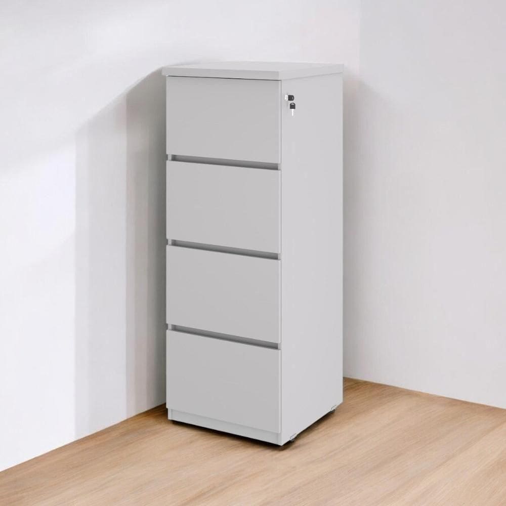 Gaveteiro Arquivo 04 Gavetas Línea Cinza