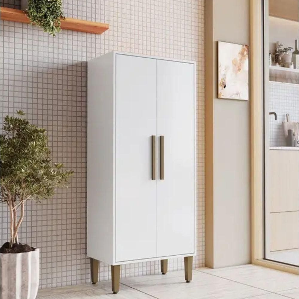 Armário Multiuso 2 Portas 3 Prateleira Paraná Kaiki Móveis - Branco