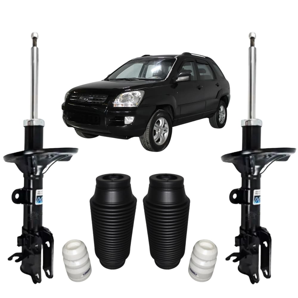 02 Amortecedor Traseiro Nakata + Kit Batente Kia Sportage 2006 A 2010