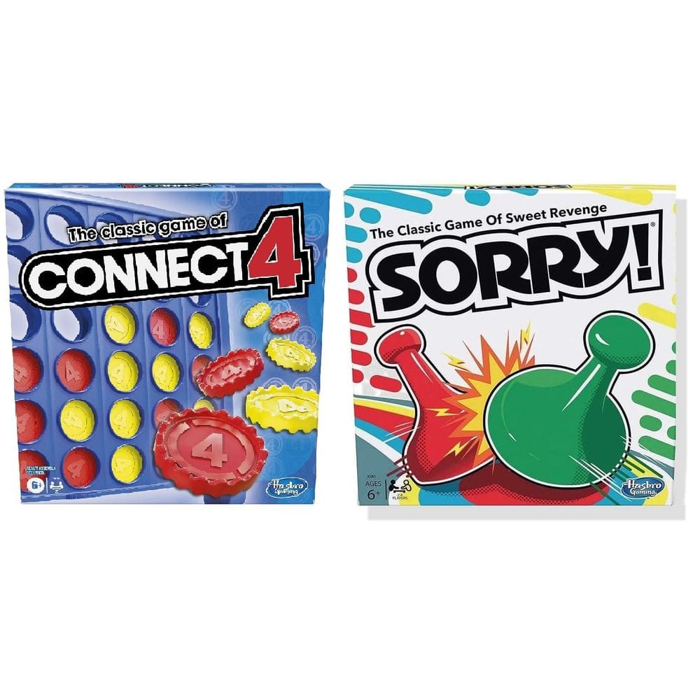 Jogos de tabuleiro Hasbro Gaming Classic Connect 4 e desculpe!