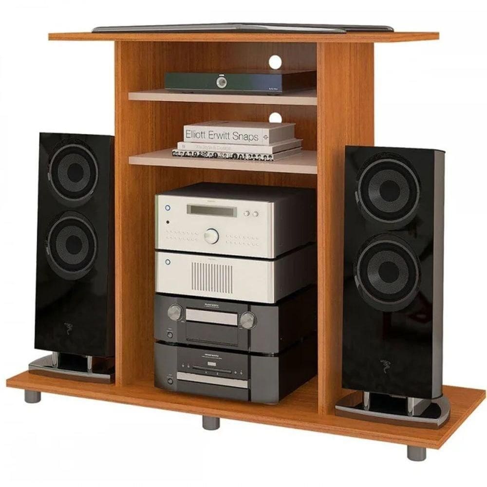 Rack Cipó Para Até 32" Jcm Movelaria - Cinamomo/off